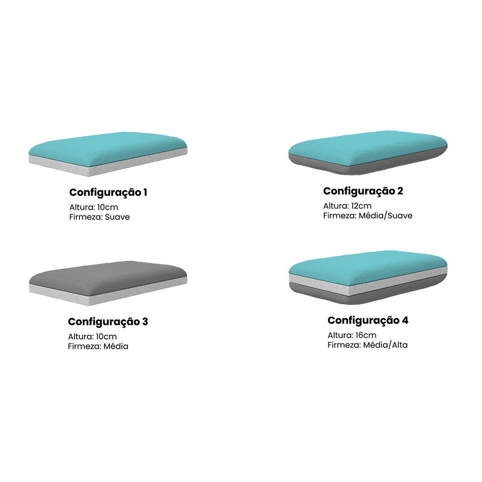 height and firmness settings of the visco adapt sleeping pillow 
